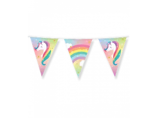 Vlaggenlijn 10 meter Party Flags foil Unicorn - 1
