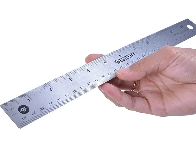 Liniaal Westcott 30cm RVS met anti slip