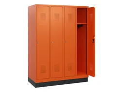 schoollocker,HxBxD 1630x1200x500mm,4vak,vak B 300mm,cil.-slot,sokkel