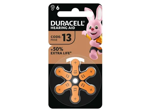 Batterij Duracell Hearing DA13 Ø7,9mm 310mAh 6 stuks