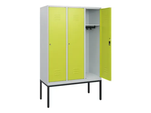 locker,HxBxD 1950x1200x500mm,3vak,vak B 400mm,cil.-slot,voetonderstel