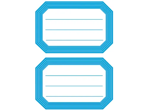 Boek Etiket Herma 5714 82x55mm Blauwe rand gelinieerd 12 stuks