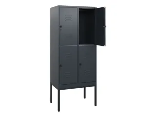 dubbeldekse locker,HxBxD 1950x800x500mm,2x2vak.,vak B 400mm - 2