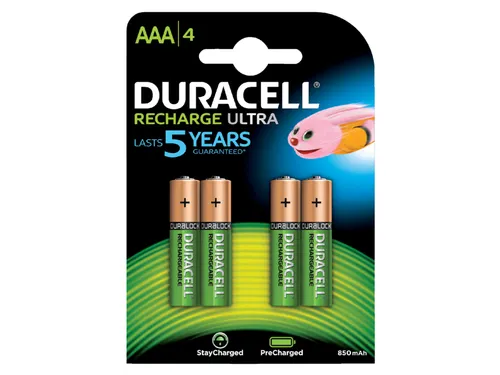 Batterij Oplaadbaar Duracell 4x AAA 850Mah Ultra