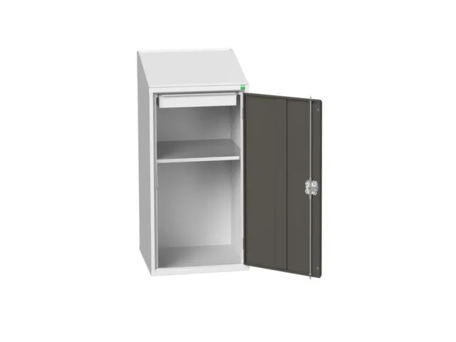 lessenaarkast 1130x525x550mm 1 legbord RAL7035 + RAL7016