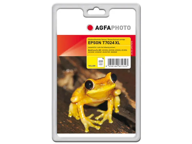 Agfa Photo Epson T7024 WP inkt Geel XL Rebuilt 2000 pagina's