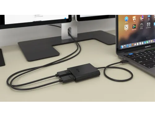 USB-C naar 4K Dual DisplayPort Adapter