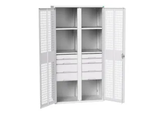 universele kast,HxBxD 2000x1050x550mm,4xStalen bodem,8lade(n) - 1