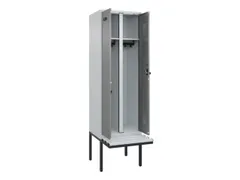 locker met bank,voor scheiding van kleding,HxBxD 2120x600x815mm,2vak