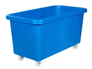 Verrijdbare Rechthoekige Bak 450 Liter Hxbxd 737x1308x699mm Pe Blauw - 1