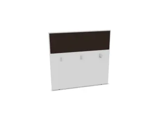 baliepaneel,v. bureau,aanbouw achter,B 1200mm,Bl-wit,BN2036-bruin - 1