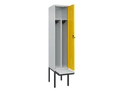 locker met bank,voor scheiding van kleding,HxBxD 2120x400x815mm,1vak