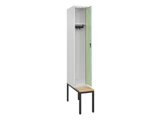 locker met bank,HxBxD 2120x300x815mm,1vak,vak B 300mm,cilinderslot - 1