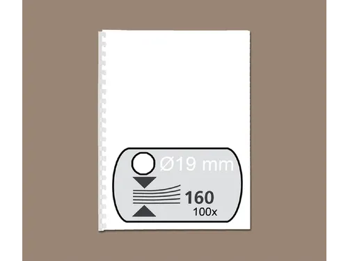 Bindrug Fellowes 19mm 21-rings A4 wit 100stuks