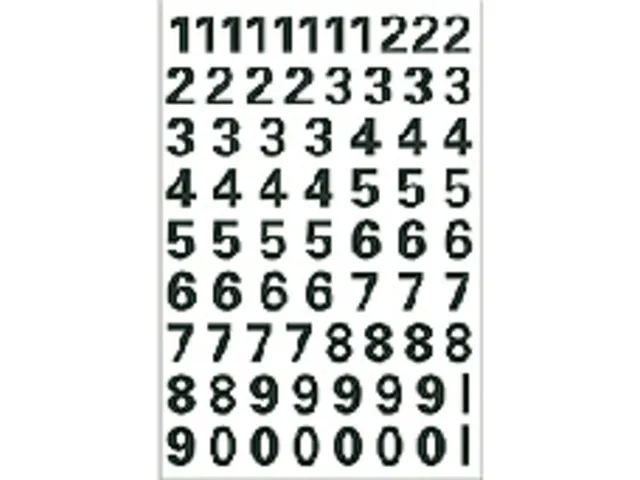 Etiket Herma 4159 10mm Getallen 0-9 Zwart Weerbestendig 89 stuks