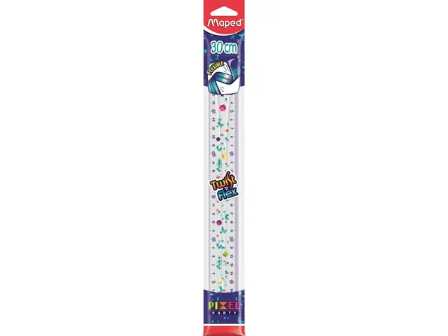 Liniaal Maped Pixel Party Twist 'n Flex 30cm transparant