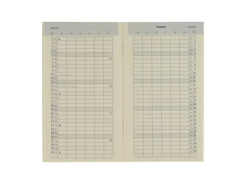 Agendavulling 2027 Brepols Plan-O-Rama 1maand/2pagina's