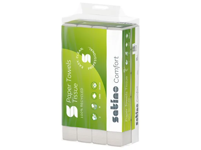 Satino 277340 Handdoekjes W-vouw 100% recycled 2-laags 25x120 Vel