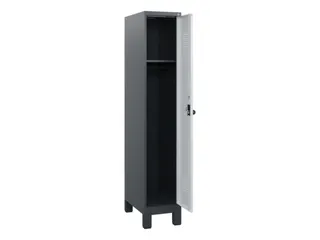 schoollocker,HxBxD 1630x300x500mm,1vak,vak B 300mm,draaigrendel,voeten - 1