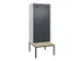 locker met bank,voor scheiding van kleding,HxBxD 2120x800x815mm,2vak