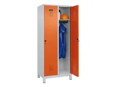 locker,HxBxD 1950x800x500mm,2vak,vak B 400mm,draaigrendel,voeten
