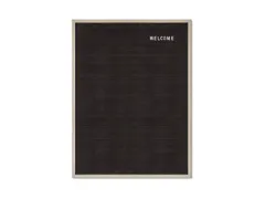 Letterbord Zwart 60x80cm met houten lijst Wandmontage