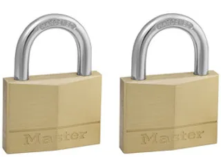 Hangslot MasterLock 150EURT 2 gelijksluitend messing 50mm - 1