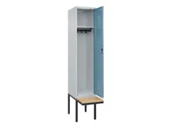 locker met bank,HxBxD 2120x400x815mm,1vak,vak B 400mm,cilinderslot