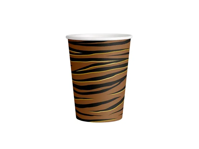 Wegwerp bekers Papier Cups Tiger Safari 8 stuks