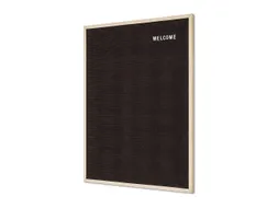 Letterbord Zwart 60x80cm licht houten frame
