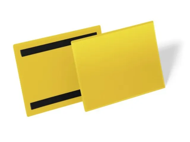 Magnetische documenthouder A5 liggend formaat geel