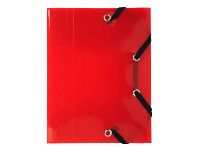 Elastomap 3-Kleps Polypropyleen Crystal Pocket Formaat 12x16cm Assorti