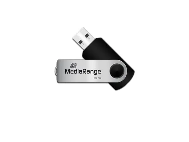 Mediarange Flexi Flash Drive 128Gb 15Mb/S Usb 2.0 Black-Silver