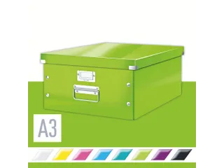Opbergbox WOW Click & Store 369x200x482mm groen 85% gerecycled karton - 2