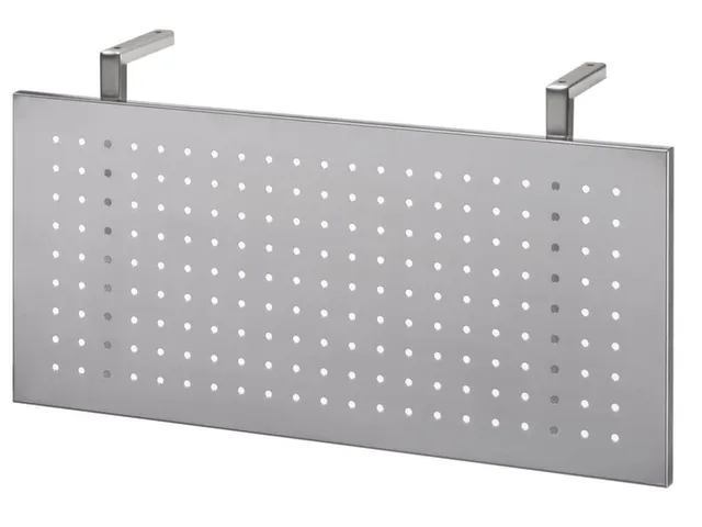 zichtscherm,v. bureau,HxB 350x750mm,zilverkleurig