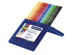 Kleurpotloden Staedtler Ergosoft 157 driekantig 12 stuks assorti