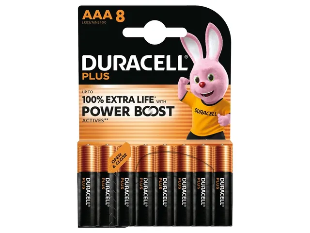 Batterij Duracell Plus Powerboost AAA 8 stuks