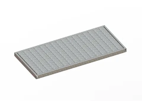 legbord van plaatstaal,v. breedvakstelling,BxD 1700x800mm,vakl. 500kg