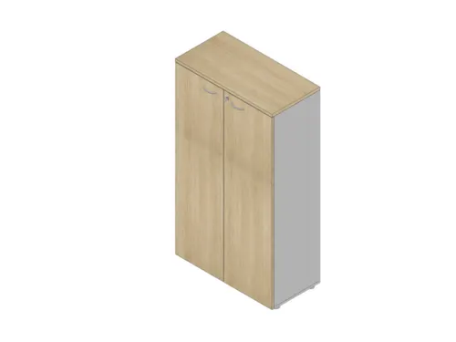 Kantoorkast,3Xhouten Vloer,4Ordnerhoogte,Romp Aluminium,Front Eiken