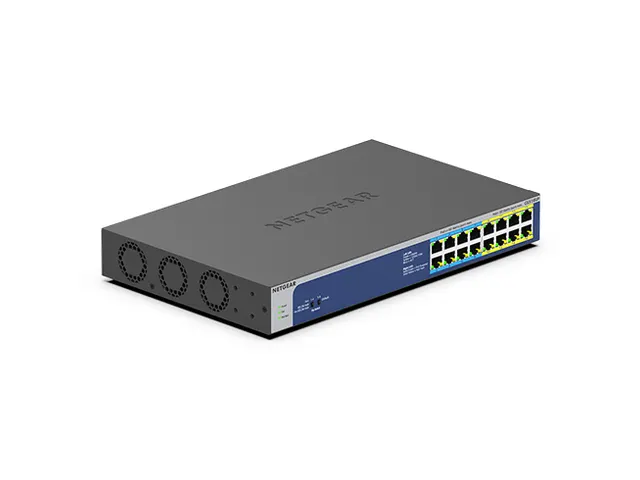 16-poorts Gigabit Ethernet High-Power POE + onbeheerde switch met POE
