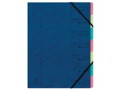 Sorteermap A4 7 vaks blauw karton