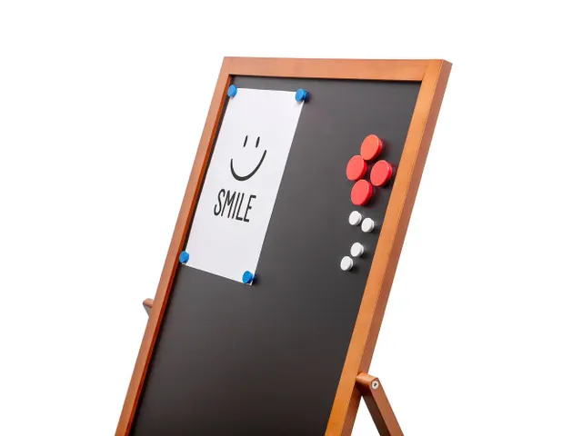 Krijtstoepbord Houten A-Bord Flip 68x140cm Lichtbruin