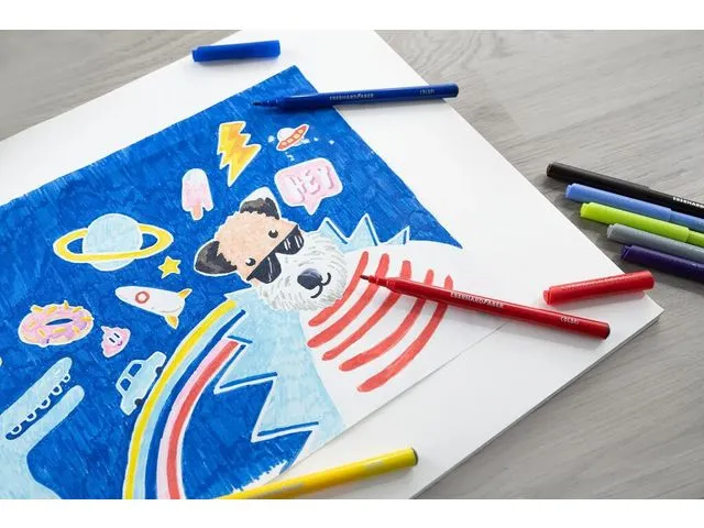 Viltstift Efa Uitwasbaar In 10 Kleuren.