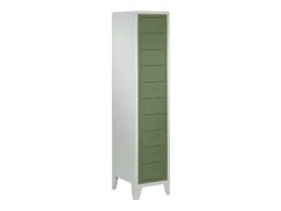 Vakken-/sorteerkast 1850x400x500 1x10 Vakken Ral7035 Front Ral6011