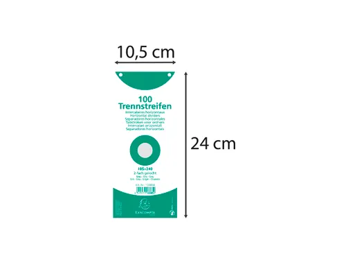 Tabstroken horiz180g perfo 105X240 grijs