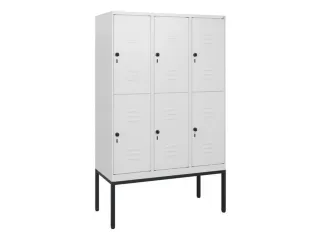 dubbeldekse locker,HxBxD 1950x1200x500mm,3x2vak.,vak B 400mm - 1