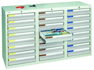 ladekast,HxBxD 900x1500x500mm,24lade(n),centr. vergrendeling - 2