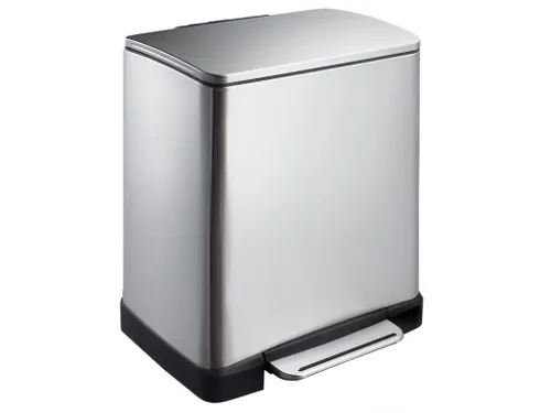 Pedaalemmer E-Cube recycling 19 Liter Mat RVS