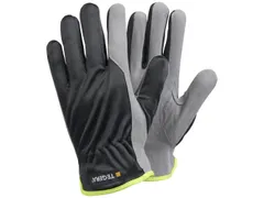 Tegera 321 precisie lederen handschoenen, grijs/zwart, maat 7, per 6 p