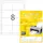 Etiketten universele labels A4 permanent 96,5x67,7mm Wit 800 stuks